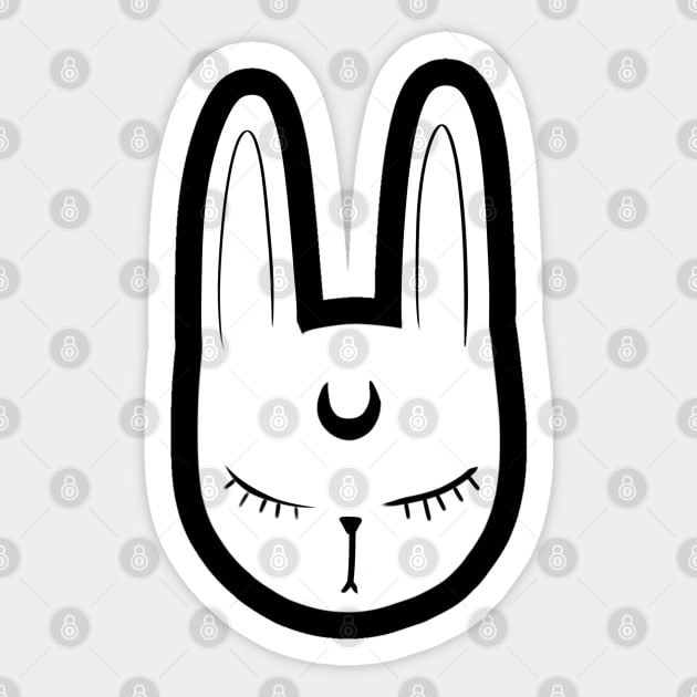 harajuku moon deraming bunny Sticker by ISFdraw